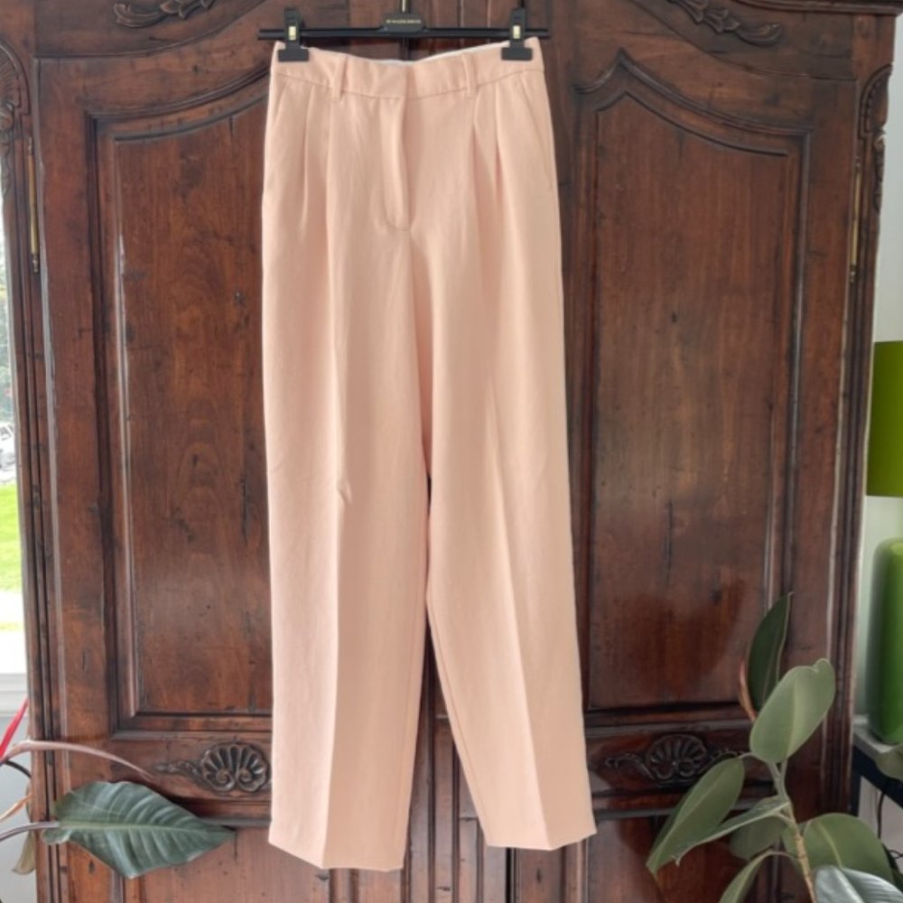 Wilfred by Aritzia The Effortless Pant Crepette Pale Pink size S